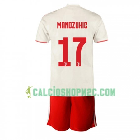 Juventus MANDZUKIC 17 Bambino Maglia Trasferta 2019/2020 Manica Corta (+ Pantaloncini)
